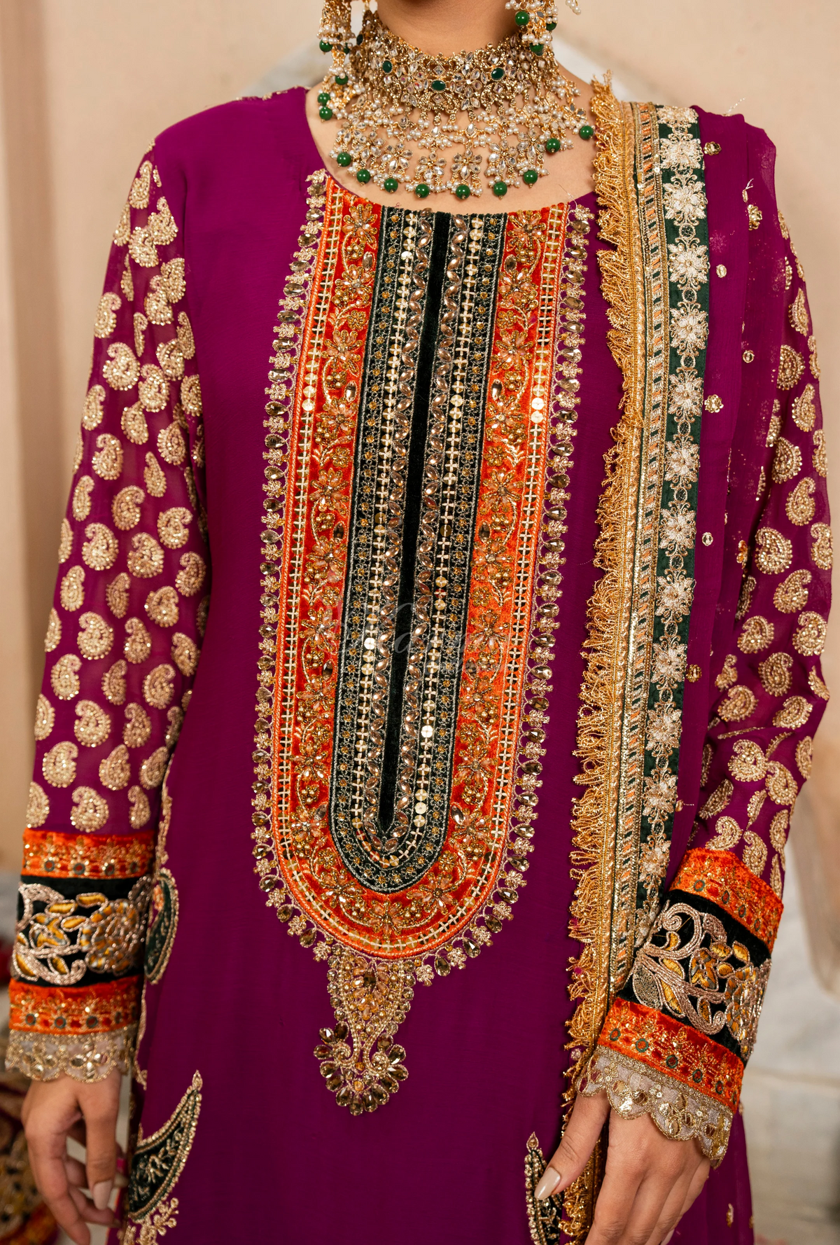 Festive Edit 2026 Karma Collection JAHAN-ARA BLACK MULBERRY F-502