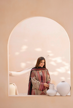 Winter Luxury 3 Piece Embroidered Mishaal Karma CollectionLIGHT OAT SKU:KC-1533