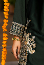 Chiffon 3 Piece Embroidered Hayat Karma Collection HOT ROSE F-493