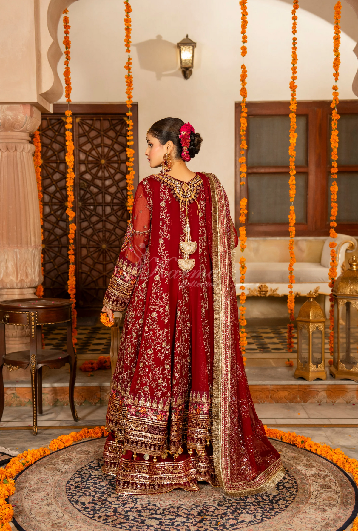 Festive Edit 2026 Karma Collection JAHAN-ARA CHERRY F-499