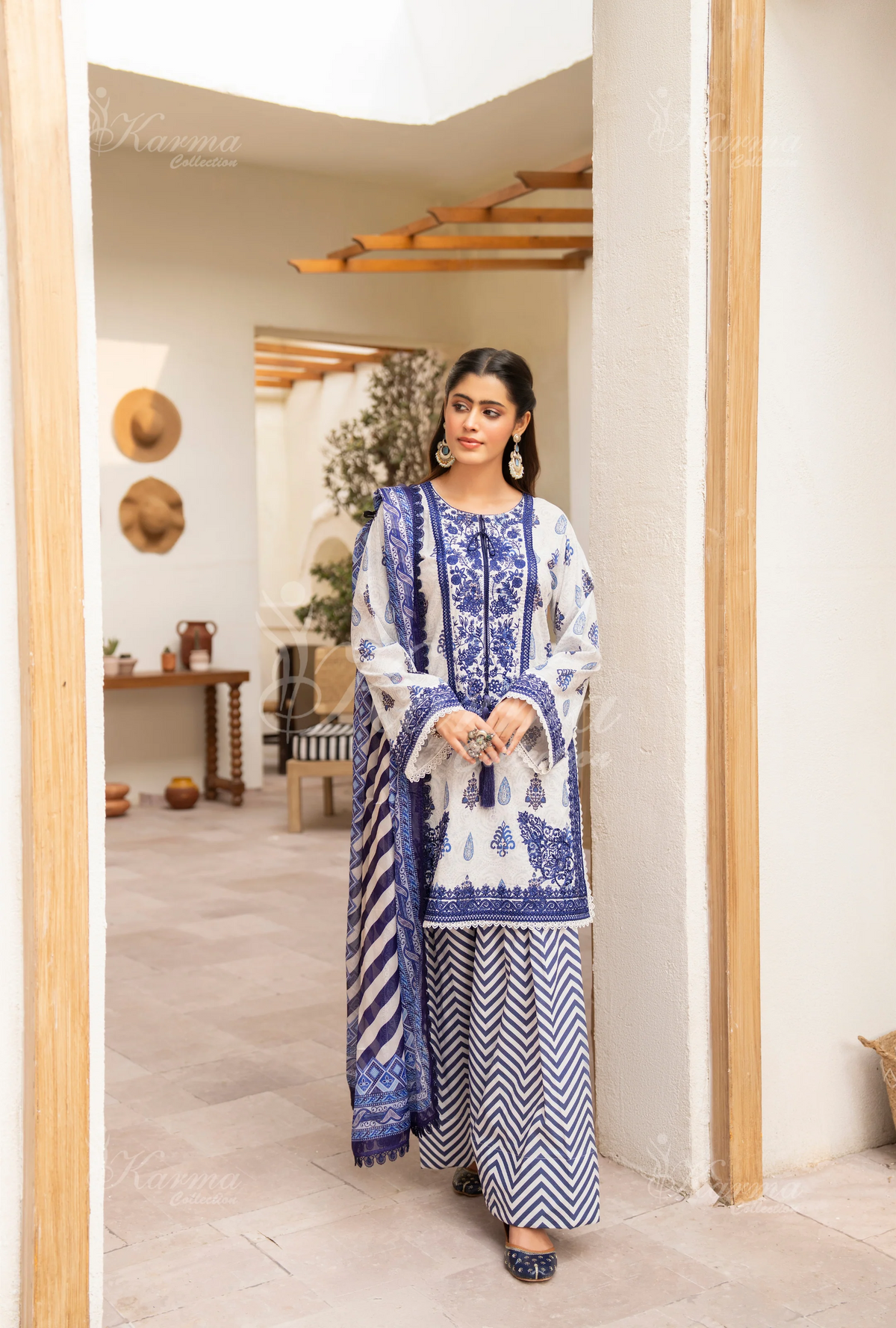 Farshi Shalwar Karma Collection SAPPHIRE MIST KC-1498