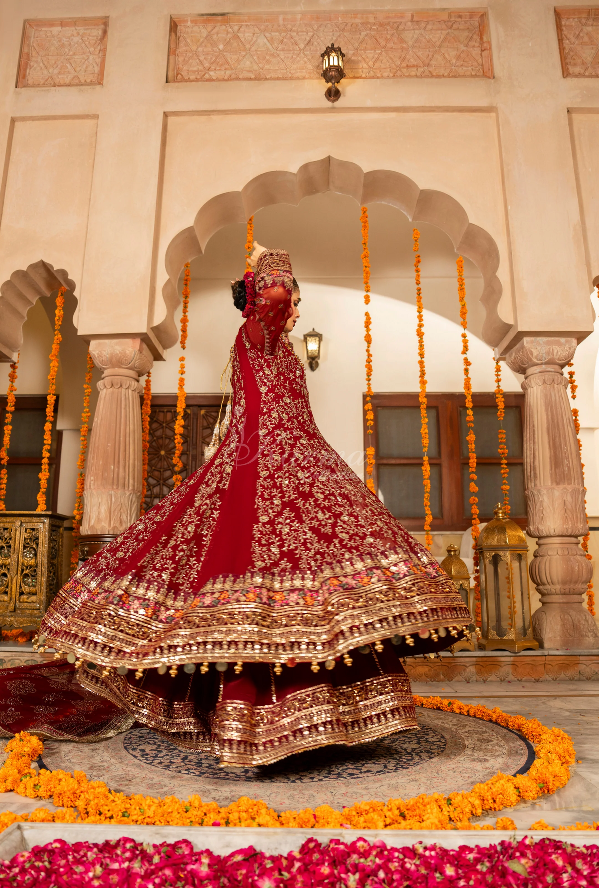 Festive Edit 2026 Karma Collection JAHAN-ARA CHERRY F-499