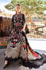 M Prints by Maria B Stitched Lawn 3 Piece Suit D-12 B - Summer Collection