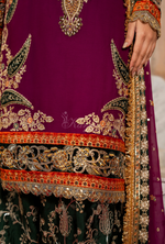 Festive Edit 2026 Karma Collection JAHAN-ARA BLACK MULBERRY F-502