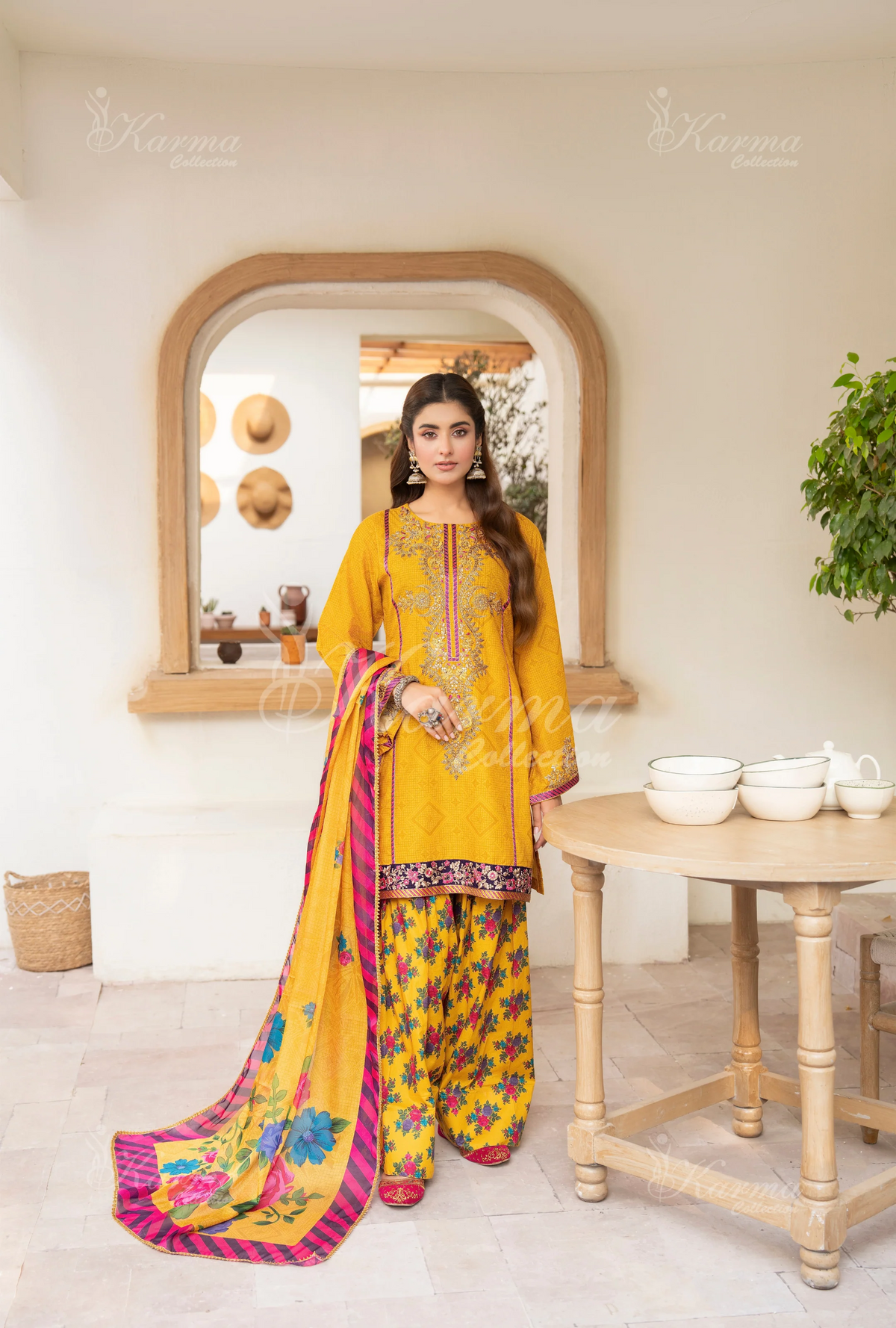 Farshi Shalwar Karma Collection MARIGOLD GLINT KC-1501