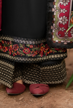 Karma Collection Winter Luxury Edition 3 Piece Embroidered Kotrai NIGHTFALL Shirt withDupatta & Shalwar for Elegant Outfits KC-1525