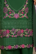 Karma Collection Winter Luxury Edition 3 Piece Embroidered Kotrai JADE Shirt with Dupatta & Shalwar for Elegant Outfits KC-1526