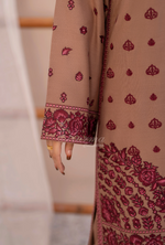 Winter Luxury 3 Piece Embroidered Mishaal Karma CollectionESPRESSO SKU:KC-1536