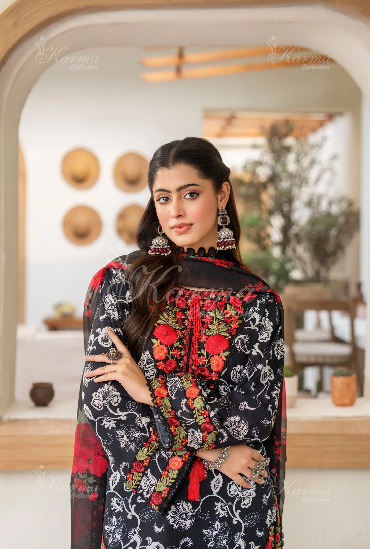 Farshi Shalwar Karma Collection CRIMSON NOIR KC-1492