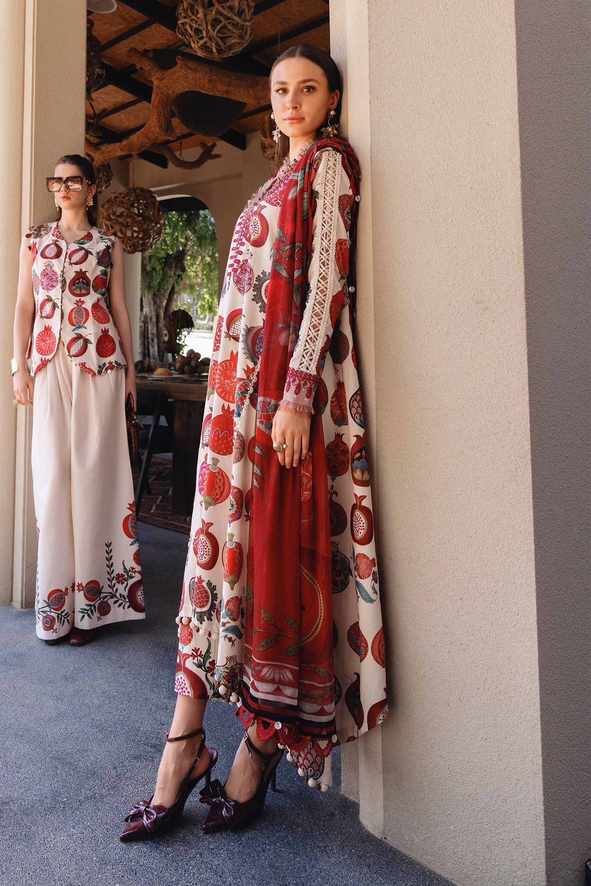 M Prints by Maria B Stitched Lawn 3 Piece Suit D-03 A - Summer Collection