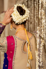 Festive Edit 2026 Karma Collection JAHAN-ARA BLACK CAMEL BROWN F-501