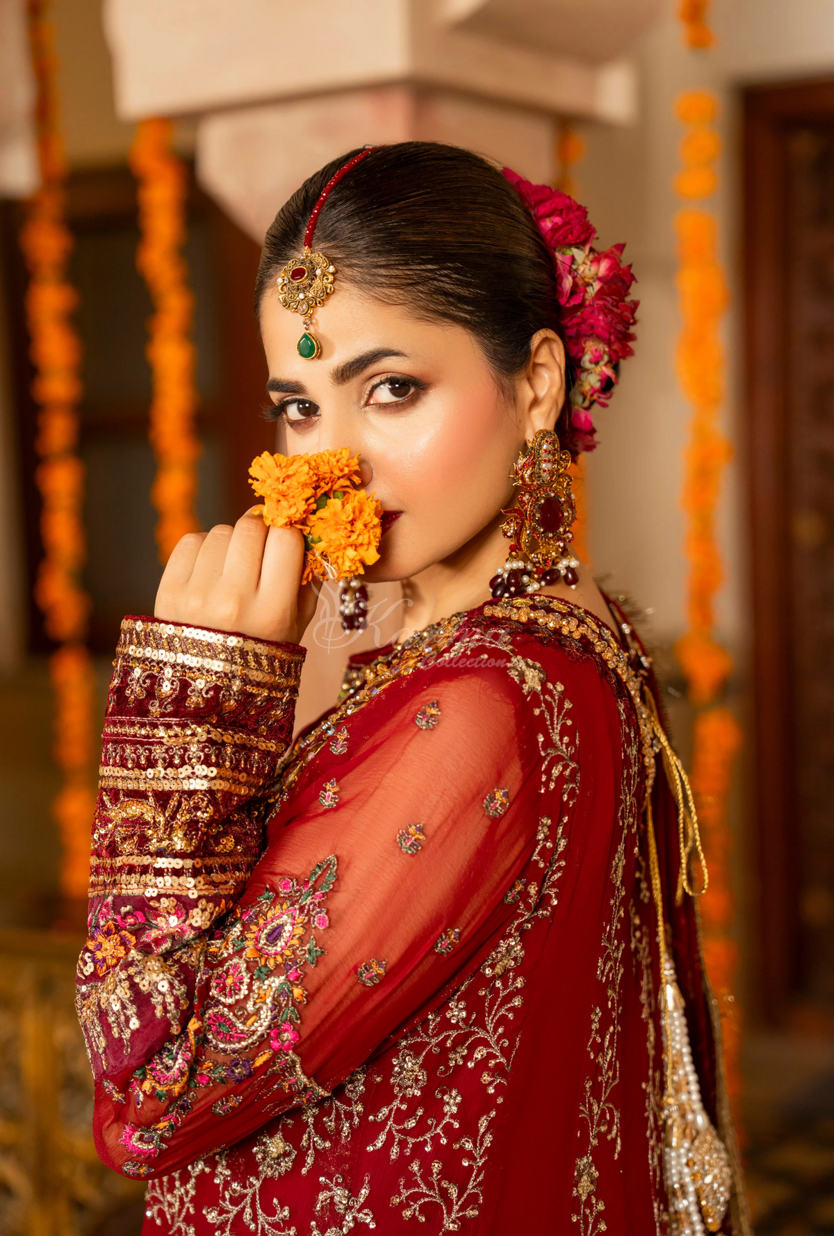 Festive Edit 2026 Karma Collection JAHAN-ARA CHERRY F-499