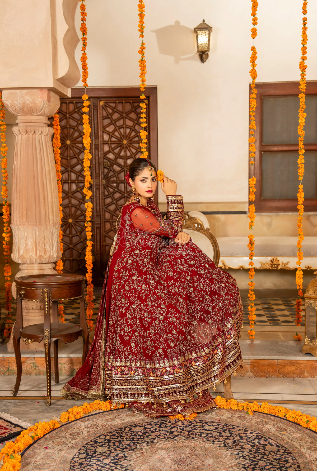 Festive Edit 2026 Karma Collection JAHAN-ARA CHERRY F-499