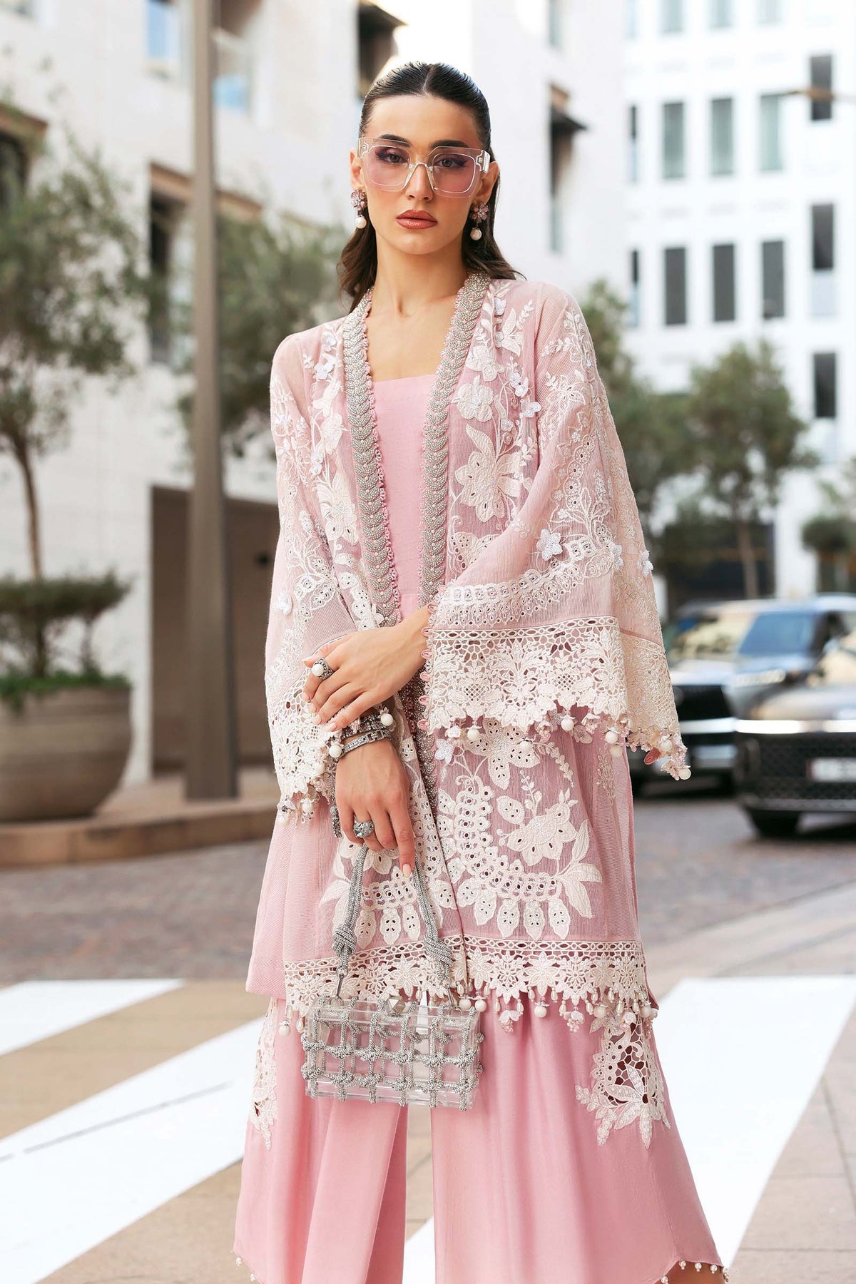 Maria B Stitched Embroidered Luxury Lawn 3 Piece Suit D-2603-A- Eid Collection