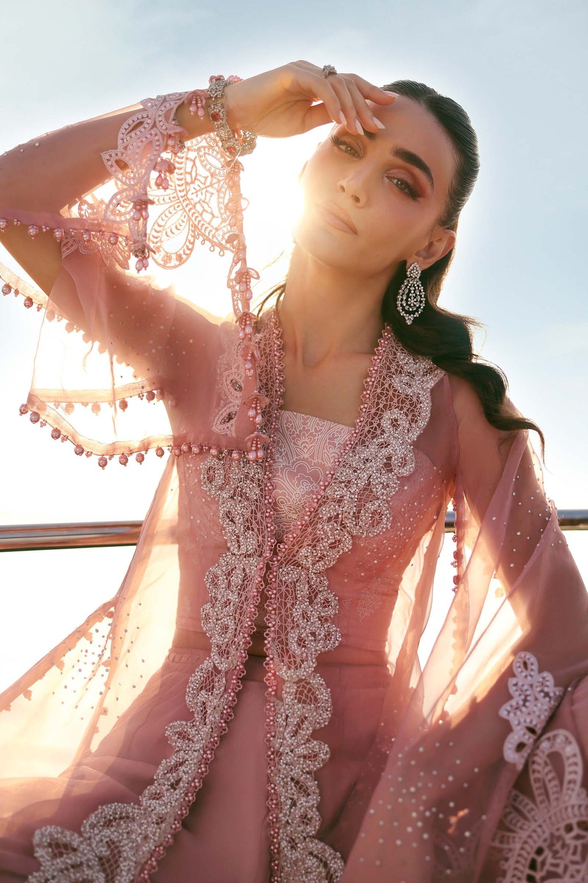 Maria B Stitched Embroidered Luxury Lawn 3 Piece Suit D-2604-B- Eid Collection