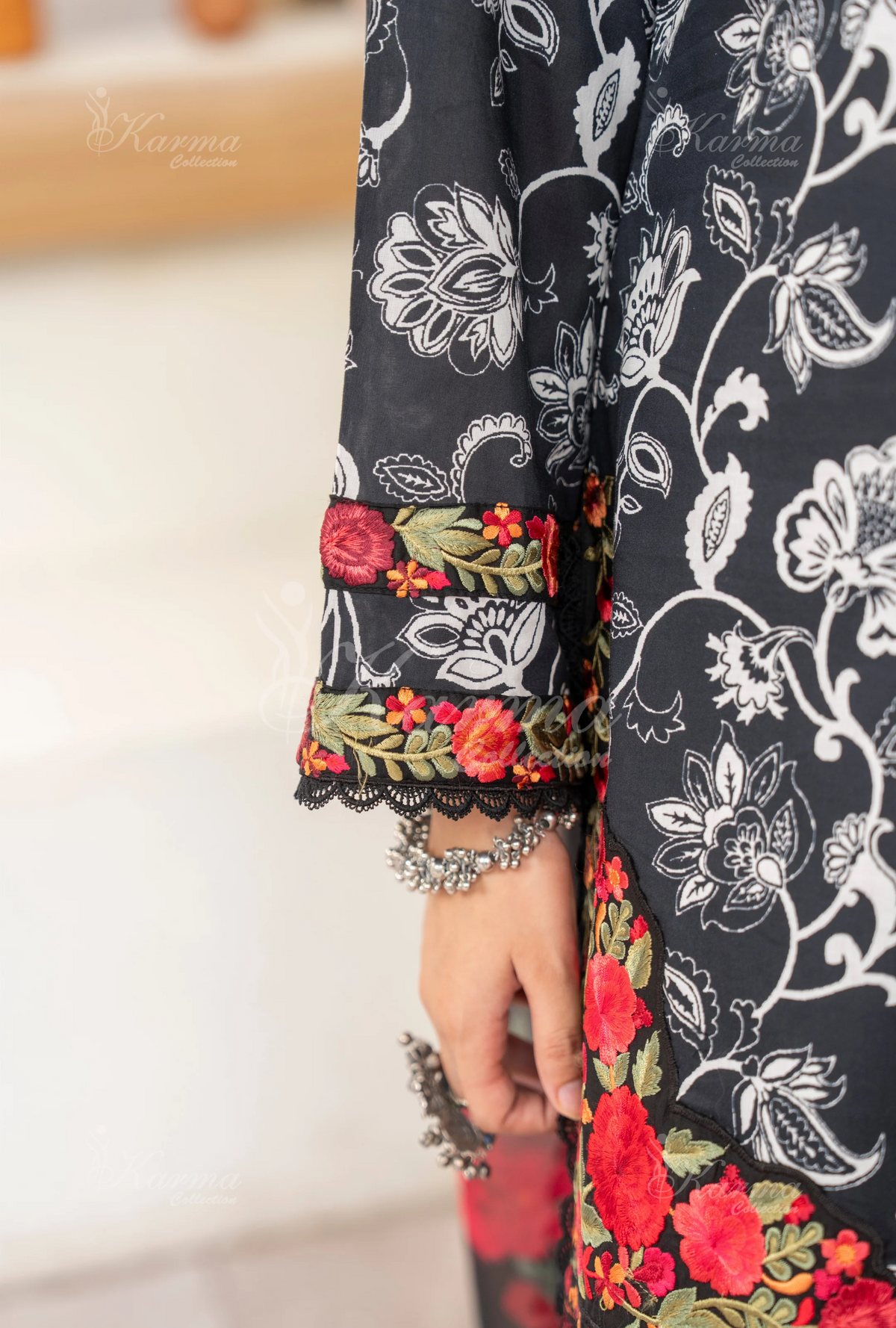 Farshi Shalwar Karma Collection CRIMSON NOIR KC-1492