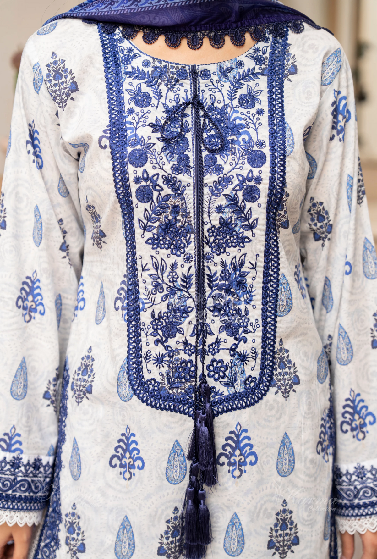Farshi Shalwar Karma Collection SAPPHIRE MIST KC-1498