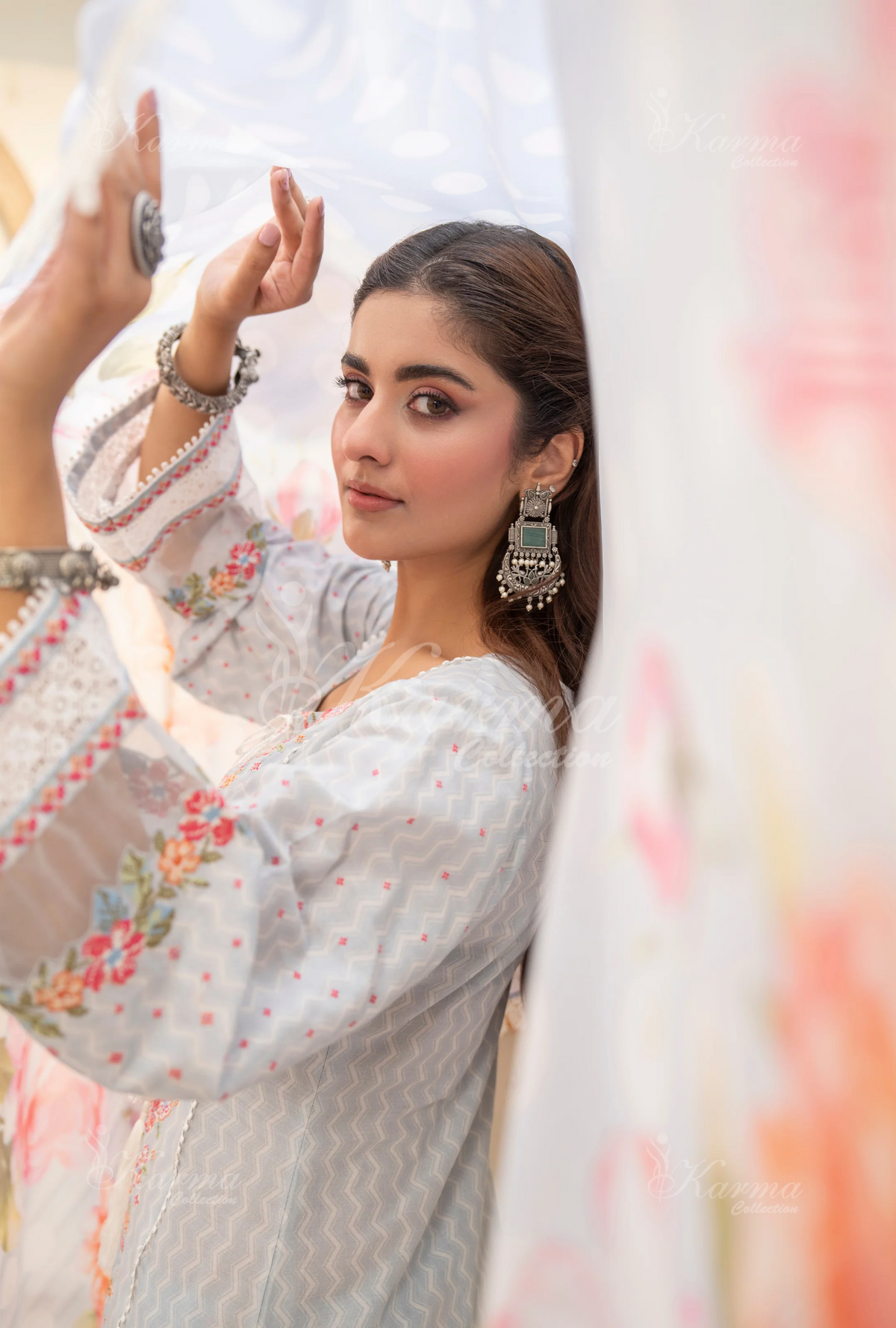 Farshi Shalwar Karma Collection SOFT ICE BLUE KC-1493