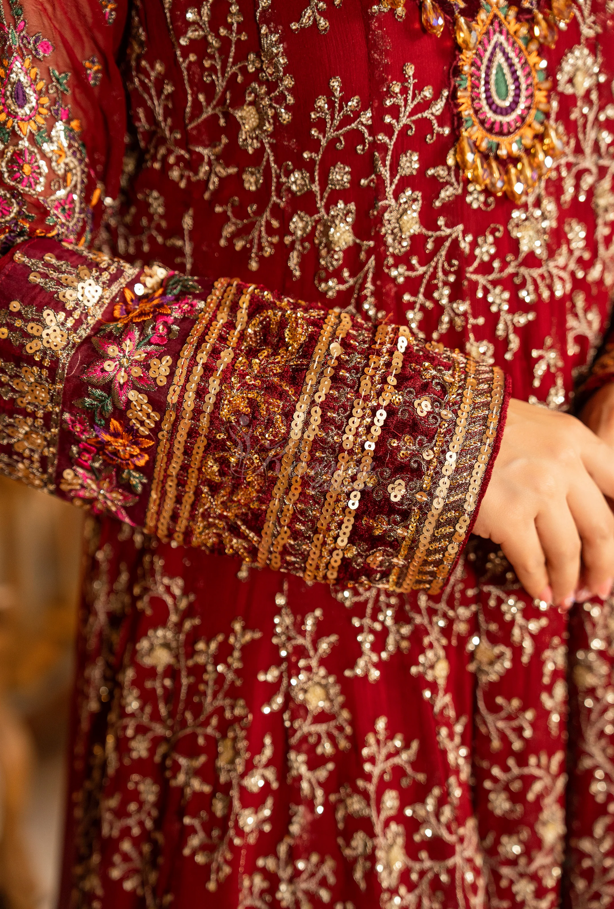 Festive Edit 2026 Karma Collection JAHAN-ARA CHERRY F-499