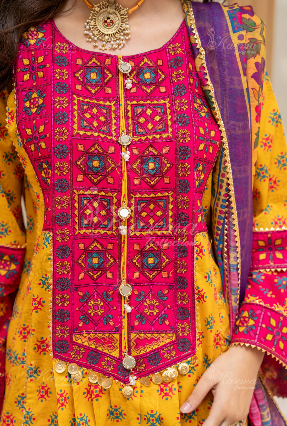 Farshi Shalwar Karma Collection FLAME KC-1505