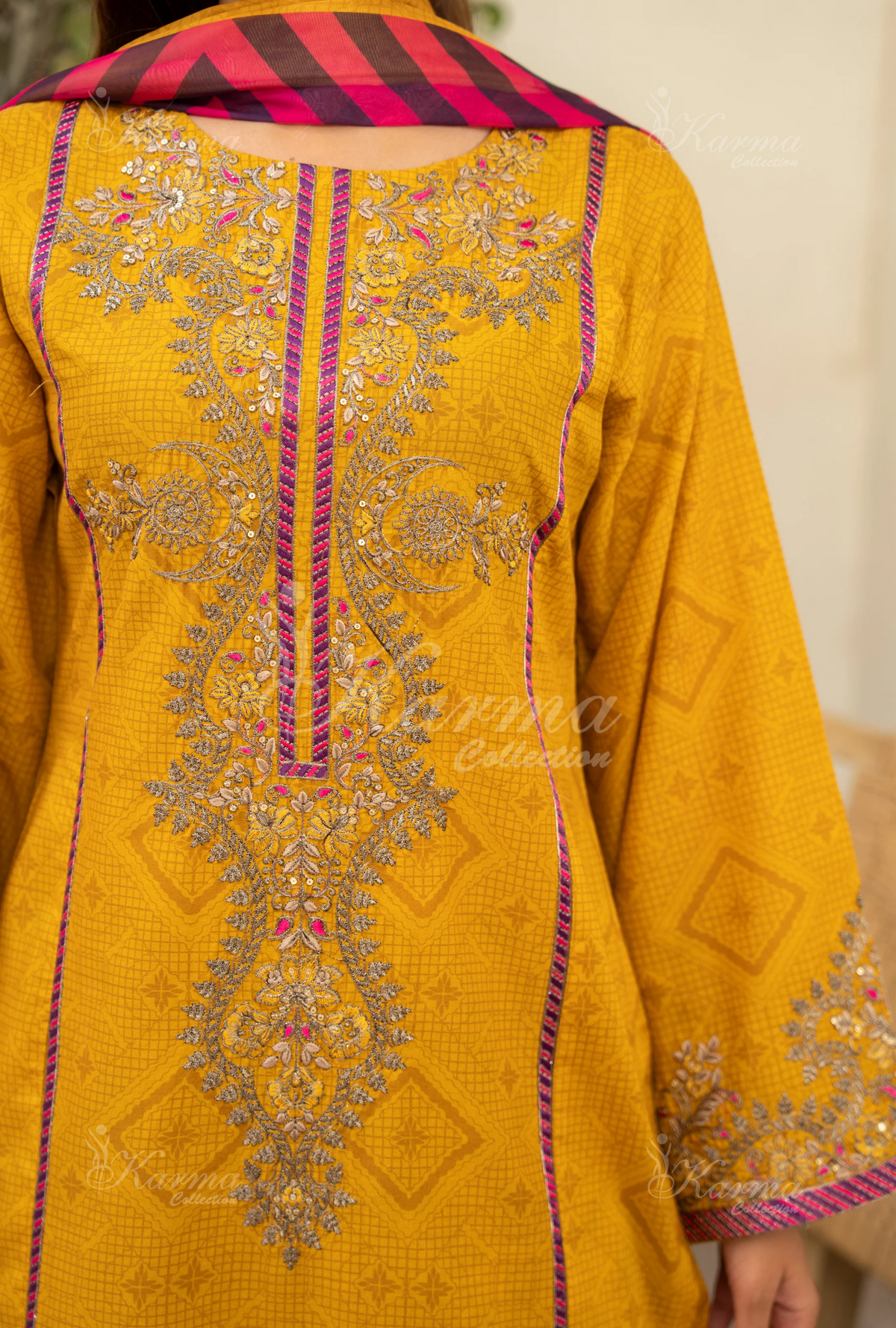 Farshi Shalwar Karma Collection MARIGOLD GLINT KC-1501
