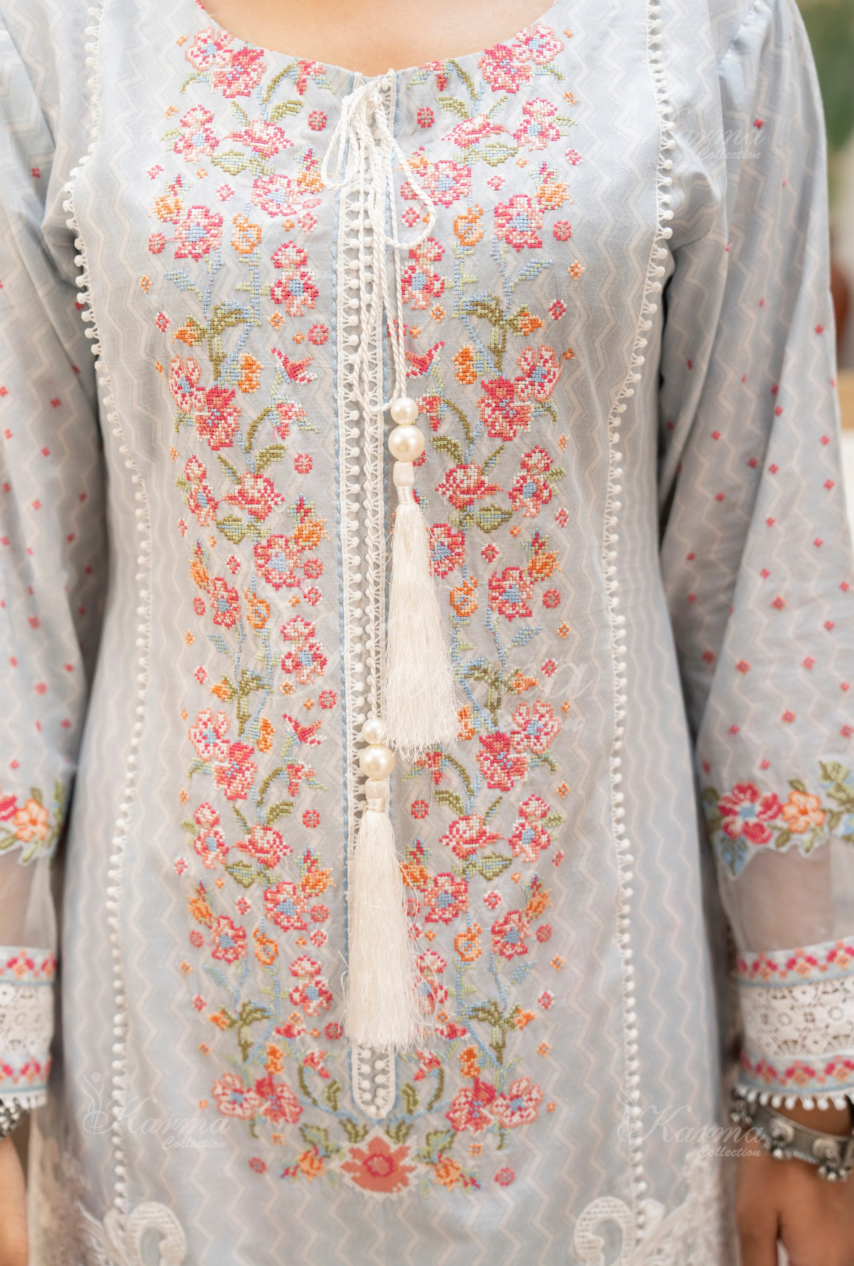 Farshi Shalwar Karma Collection SOFT ICE BLUE KC-1493