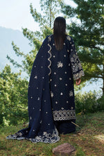 Reet By Ramsha - Three piece embroidered karandi suits with embroidered karandi shawls stitched & embellished | Original Ramsha Karandi Collection 2025 | R-1