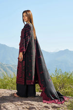 Reet By Ramsha - Three piece embroidered karandi suits with embroidered karandi shawls stitched & embellished | Original Ramsha Karandi Collection 2025 | R-1304