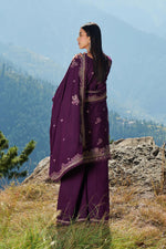 Reet By Ramsha - Three piece embroidered karandi suits with embroidered karandi shawls stitched & embellished | Original Ramsha Karandi Collection 2025 | R-1307