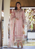 Kanwal Malik Vivian powder pink stitched embroidered lawn suit front view
