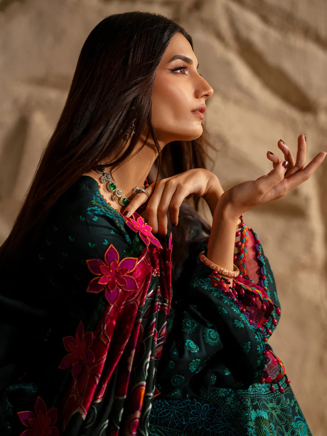 Saqqara-fall-winter Stitched 166 - B | 3 PC EmbroideredKotrai