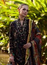 Kanwal Malik Zaria stitched 3 piece onyx outfit detailed view