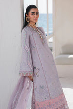Qalamkar SA-11 Rehma Sahil Luxury Lawn 2026 stitched 3 piece suit lilac full model front UK
