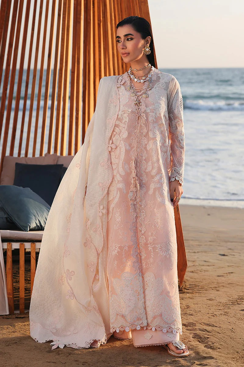 Qalamkar Sahil Luxury Lawn 2026 SA-06 Mahur front view