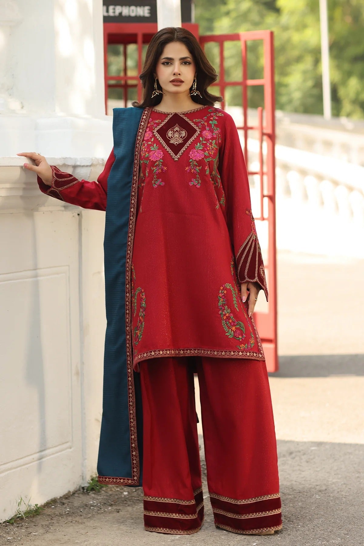 CHARIZMA SIGNATURE VOL 1 WINTER 2025-3-PC Stitched Peach Leather with Velvet CSW5-02