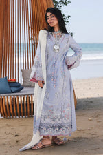 Qalamkar SA-08 Zayna stitched suit model pose elegant embroidered outfit UK