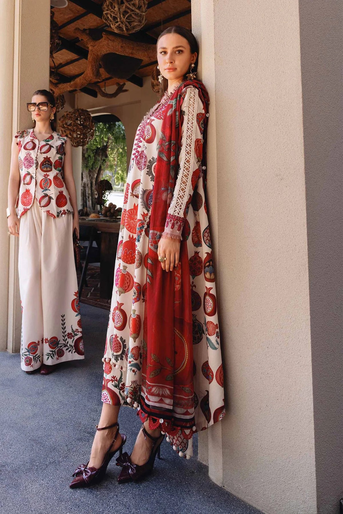 M Prints by Maria B Stitched Lawn 3 Piece Suit D-03 A - Summer Collection