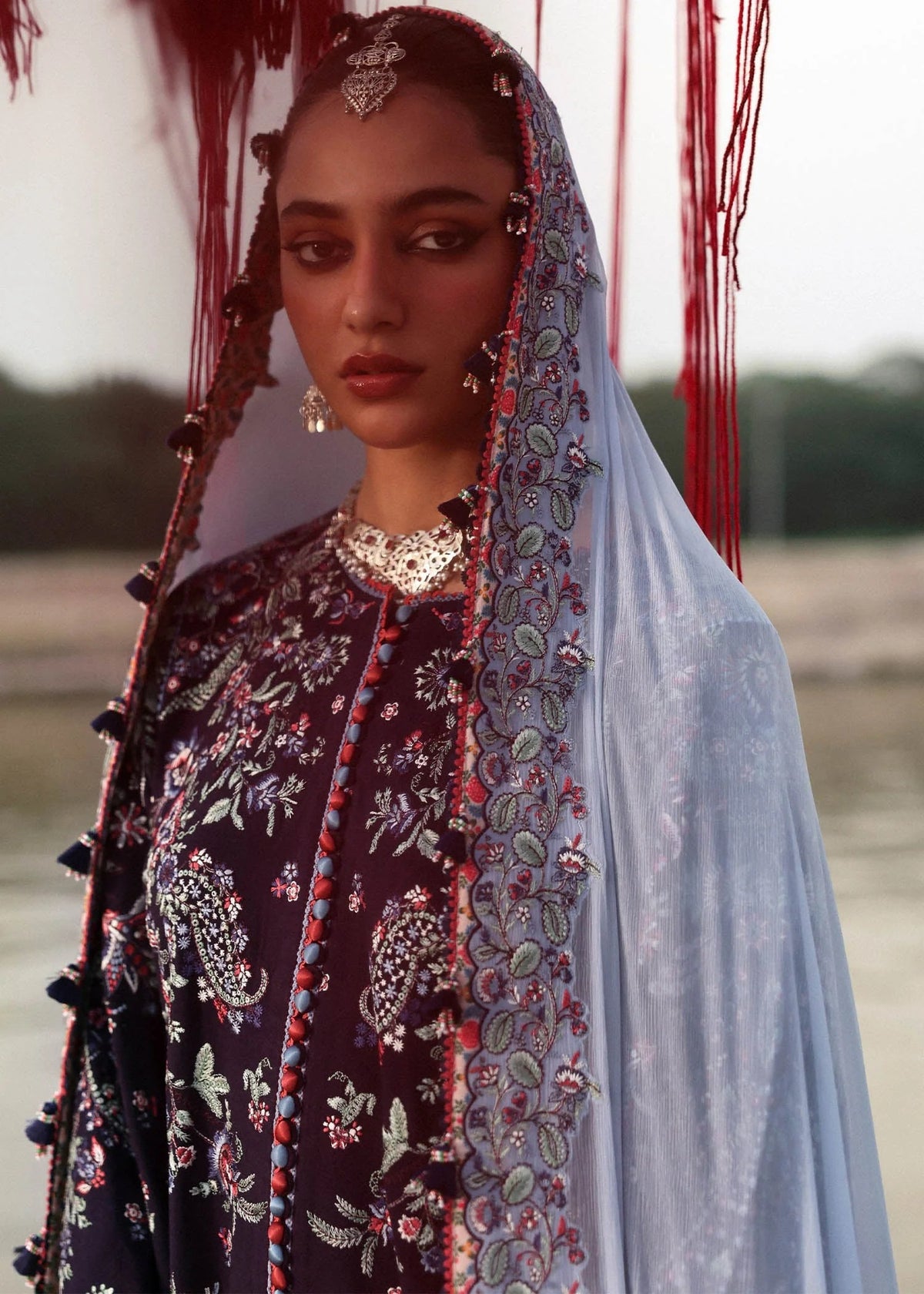 Hussain Rehar Stitched Karandi Winter Collection 2025 Rouge