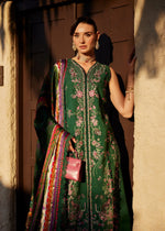 Kanwal Malik Serena emerald embroidered suit dupatta and detailing view