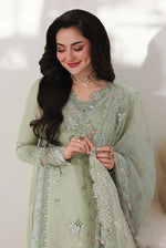 Qalamkar SA-12 Jiya stitched 3 piece suit model pose embroidered lawn outfit UK