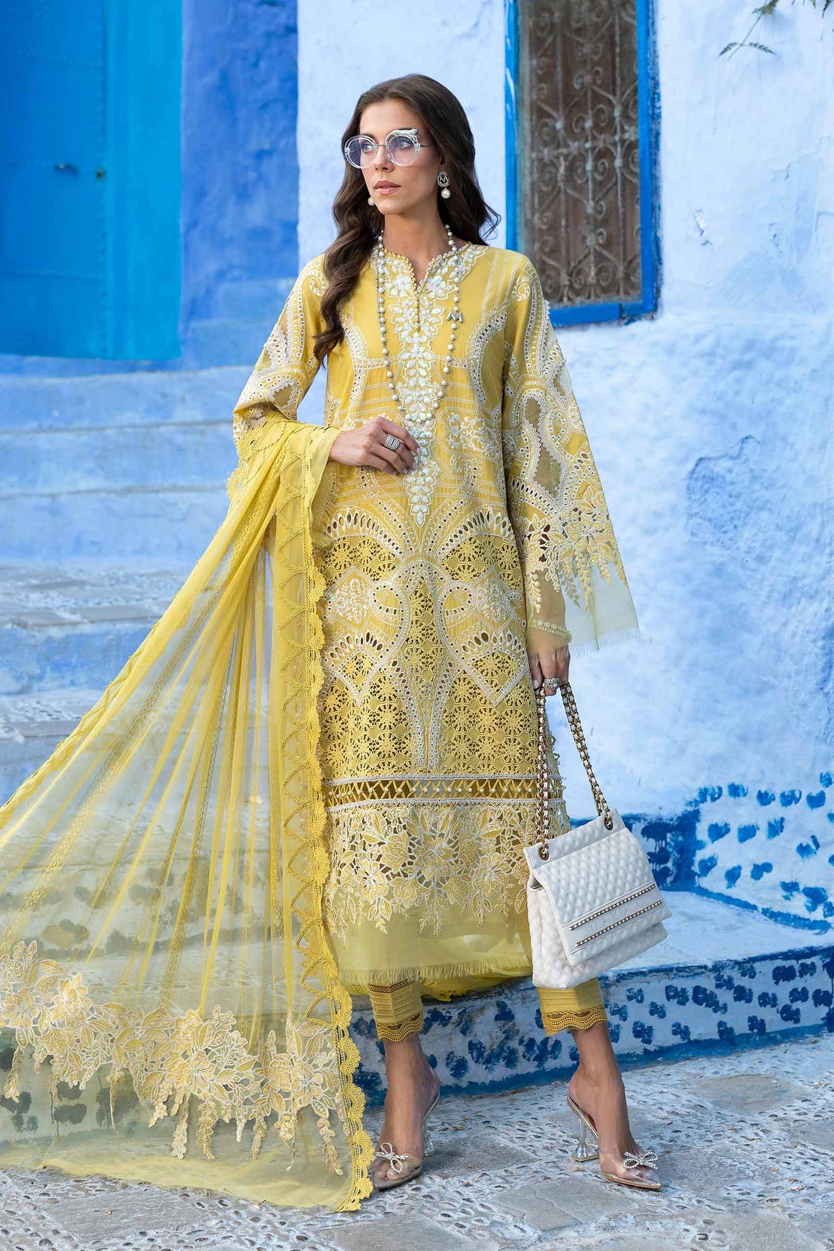 MARIA B Voyage Luxe Eid Lawn 2025 Original stitched Embroidered Suit D-2509-B