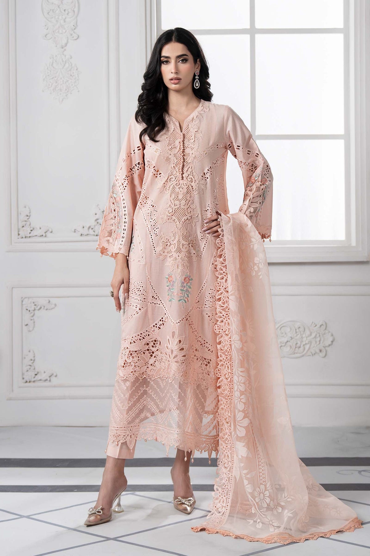 MARIA B Voyage Luxe Eid Lawn 2025 Original stitched Embroidered Suit DS-2513-A
