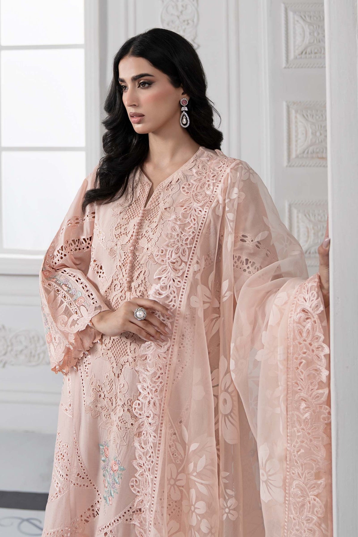 MARIA B Voyage Luxe Eid Lawn 2025 Original stitched Embroidered Suit DS-2513-A