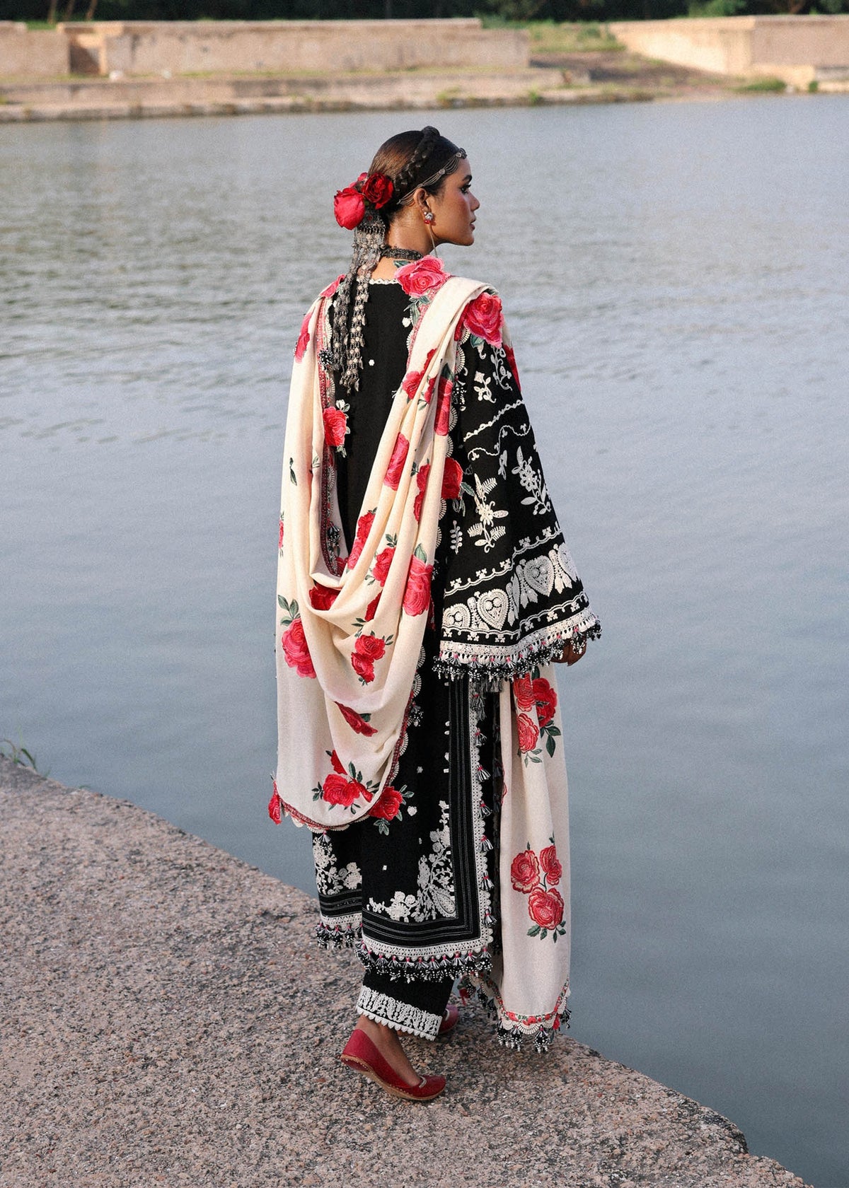 Hussain Rehar Stitched Karandi Winter Collection 2025 Rose