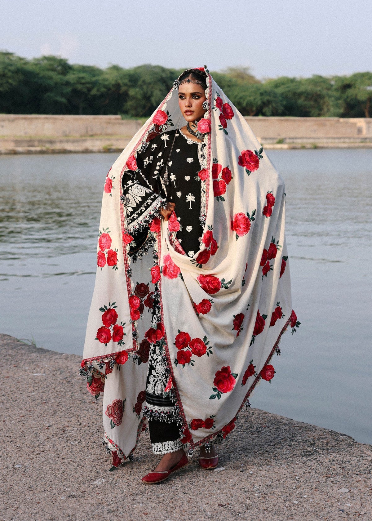 Hussain Rehar Stitched Karandi Winter Collection 2025 Rose