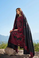 Reet By Ramsha - Three piece embroidered karandi suits with embroidered karandi shawls stitched & embellished | Original Ramsha Karandi Collection 2025 | R-1304