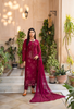 Chiffon 3 Piece Embroidered Hayat Karma Collection CRIMSON VELVEТ F-497