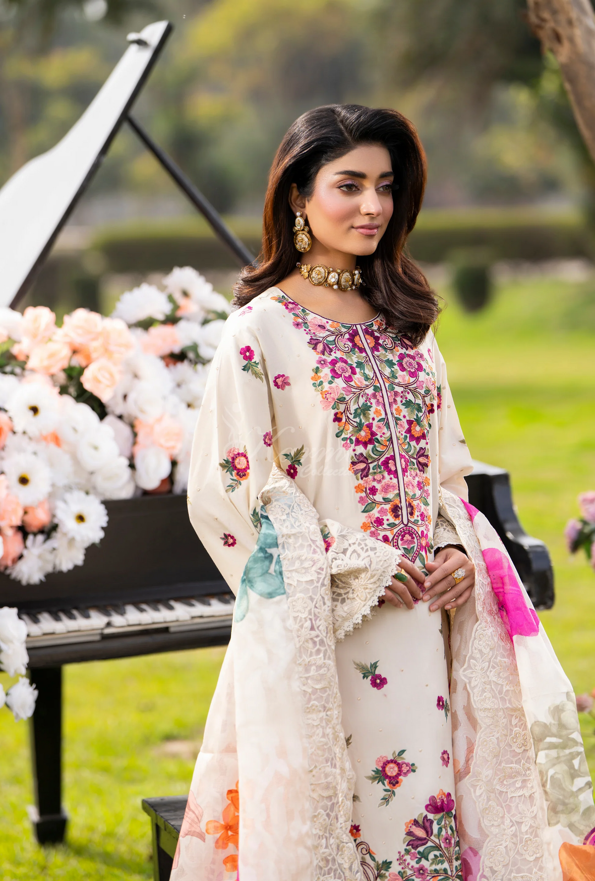 Chaand-Raat BY Karma Collection IVORY BLOOM KC-1553