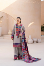Winter Luxury 3 Piece Embroidered Mishaal Karma CollectionCLOUD SKU:KC-1539
