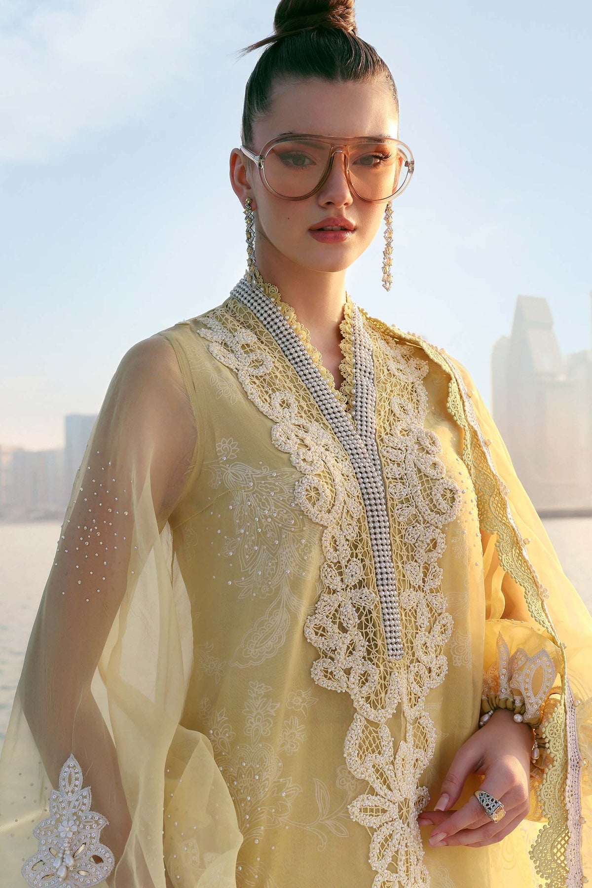 Maria B Stitched Embroidered Luxury Lawn 3 Piece Suit D-2604-A- Eid Collection